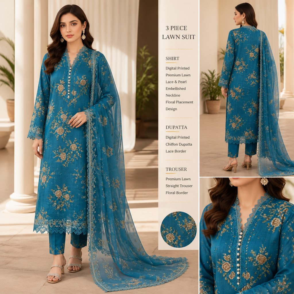 Unstitched lawn suits — Kausar Closet