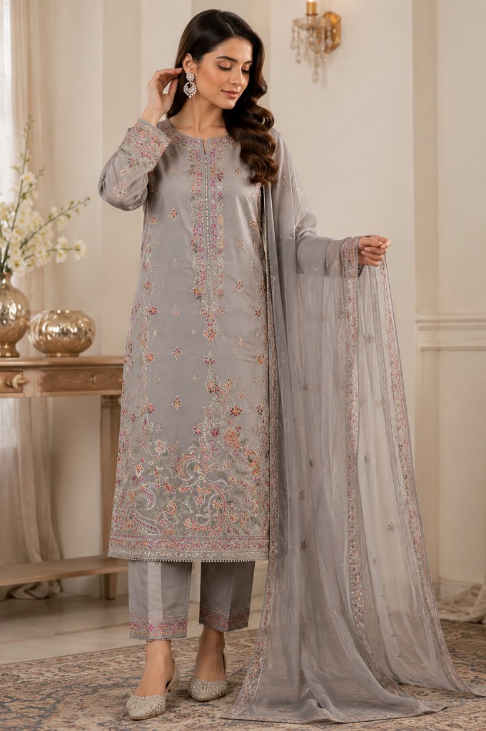 Winter stitched outfit — Kausar Closet